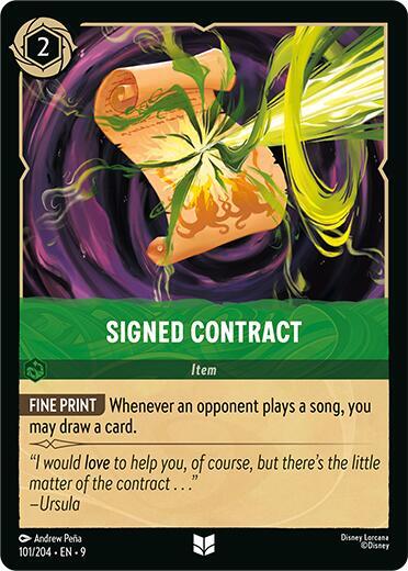 Signed Contract [101EN9] (Fabled)