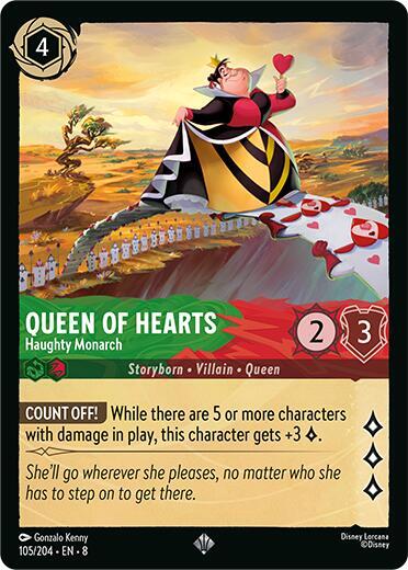 Queen of Hearts - Haughty Monarch [105EN8] (Reign of Jafar)