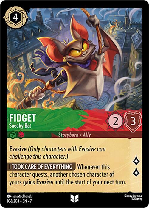 Fidget — Sneaky Bat [106EN7] Archazia's Island