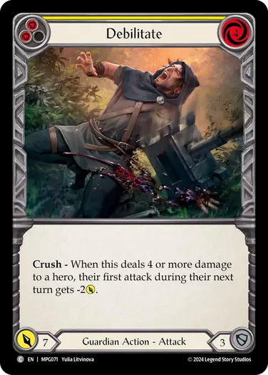 Debilitate (Yellow) [MPG071] (Mastery Pack Guardian)