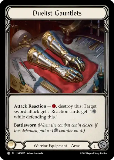 Duelist Gauntlets [MPW015] (Mastery Pack Warrior) Cold Foil