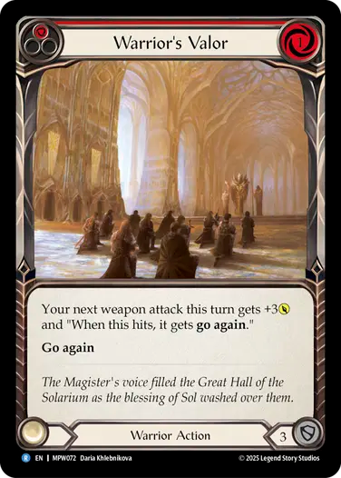 Warrior's Valor (Red) [MPW072] (Master Pack Warrior)