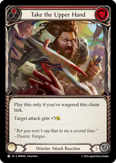 Take the Upper Hand (Red) [MPW093] (Master Pack Warrior)