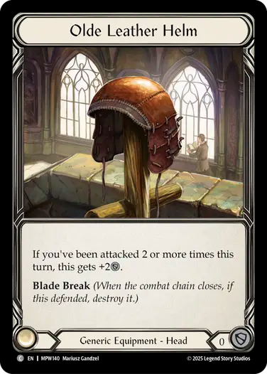 Olde Leather Helm [MPW140] (Mastery Pack Warrior) Cold Foil