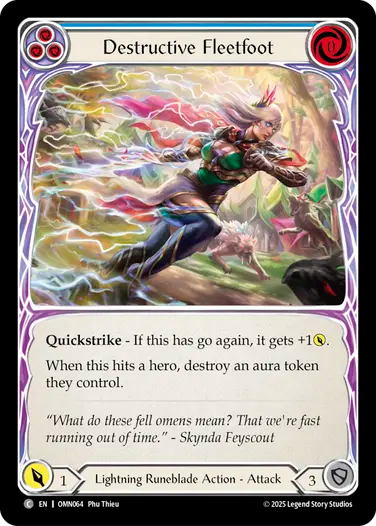Destructive Fleetfoot (Blue) [OMN064] (Omens of the Third Age)