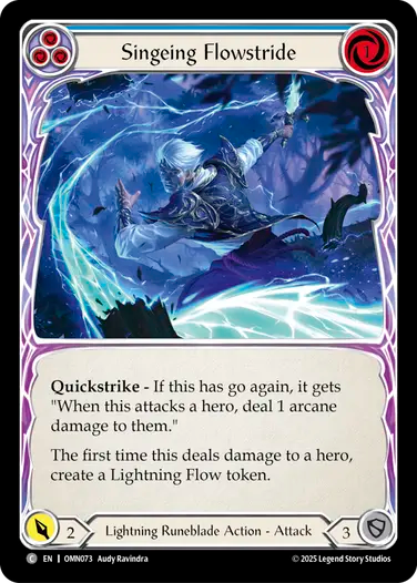 Singeing Flowstride (Blue) [OMN073] (Omens of the Third Age)