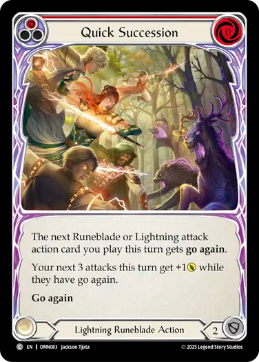 Quick Succession (Red) [OMN083] (Omens of the Third Age)