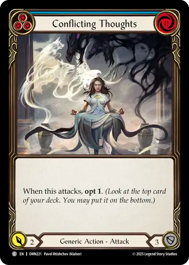 Conflicting Thoughts (Blue) [OMN221] (Omens of the Third Age)