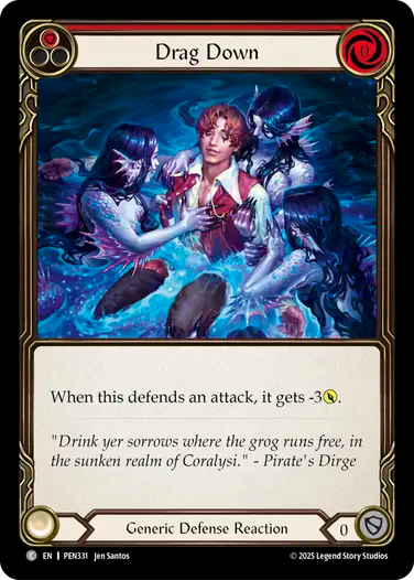 Drag Down (Red) [PEN331] (Compendium of Rathe)