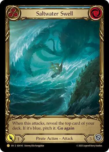 Saltwater Swell (Blue) (Treasure) [SEA143] (High Seas) Gold Foil