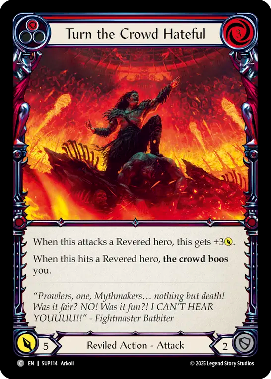 Turn the Crowd Hateful (RED) [SUP114] (Super Slam)