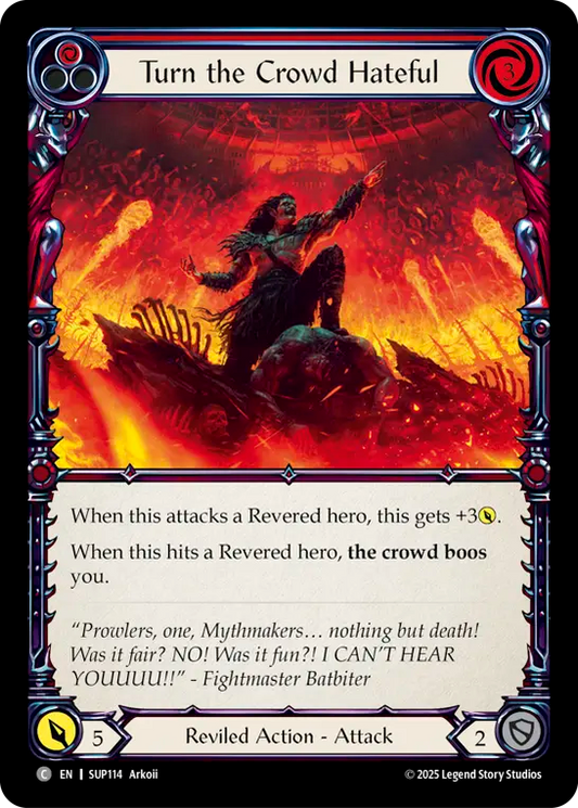 Turn the Crowd Hateful (RED) [SUP114] (Super Slam)