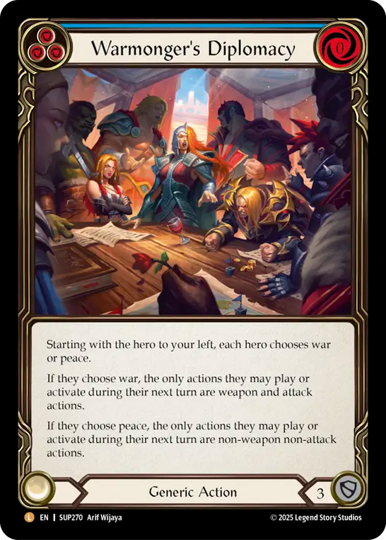 Warmonger's Diplomacy [SUP270] (Super Slam) Rainbow Foil