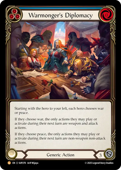 Warmonger's Diplomacy [SUP270] (Super Slam) Rainbow Foil